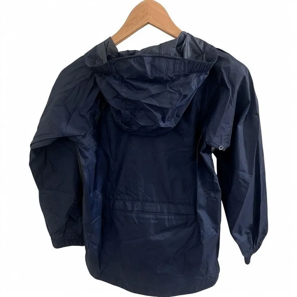 Lands’ End Navy Blue Hooded Boys Windbreaker Small